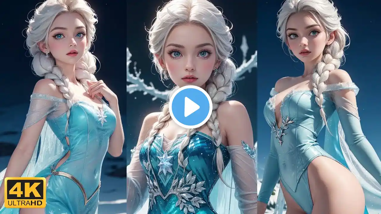 Asking AI to Create Beautiful Elsa ❤️ AI Art Lookbook