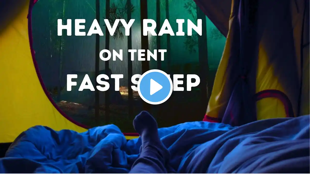 Sleep fast with Heavy Rain 3 Hours, Beat Insomnia, Relief Stress, Tinnitus, Block Noise