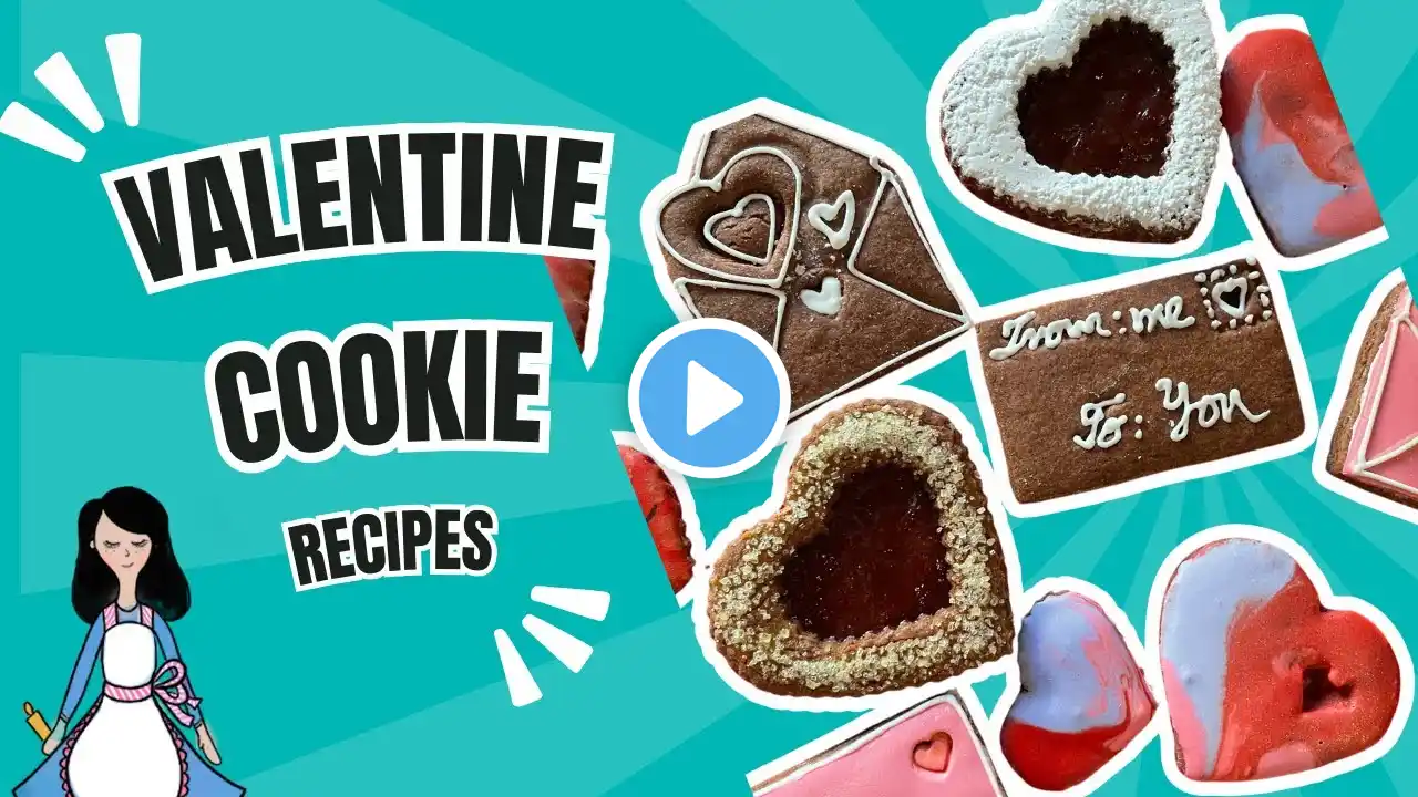 Easy Valentine’s Day Cookie Recipes – Stamped, Fondant & Dipped Royal Icing Cookies!  #Valentines