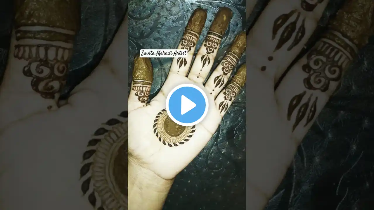 Simple and easy mehndi design #shorts #youtubeshorts #trending #ytshorts #simplemehndi #easymehndi