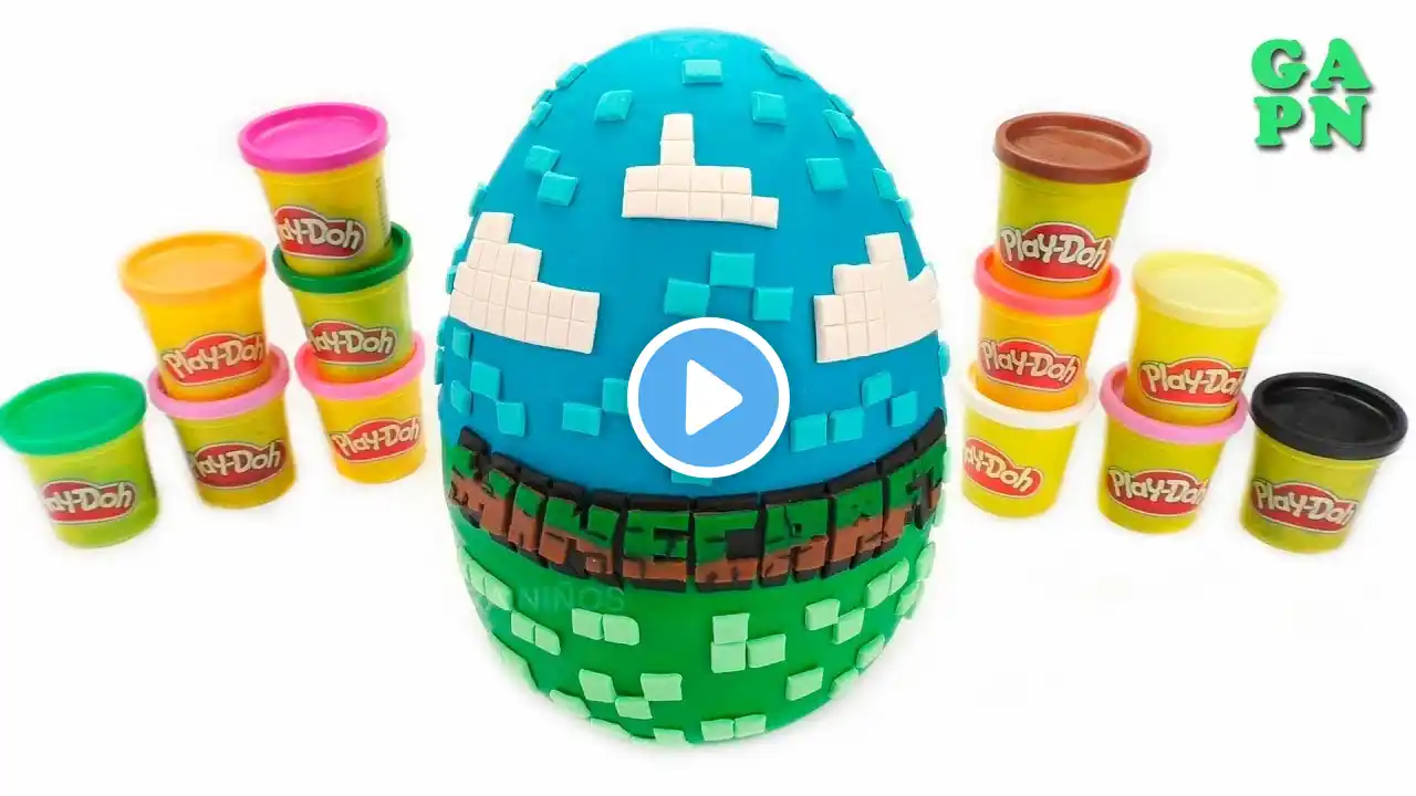 Gigante Huevos Sorpresa Play Doh Lego Minecraft  | Aprender Colores con Play Doh para ninos