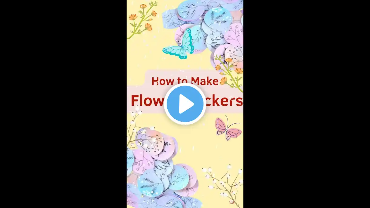 #shorts How to make Journal Stickers at Home/DIY flower stickers step-by-step #trendingshorts #craft