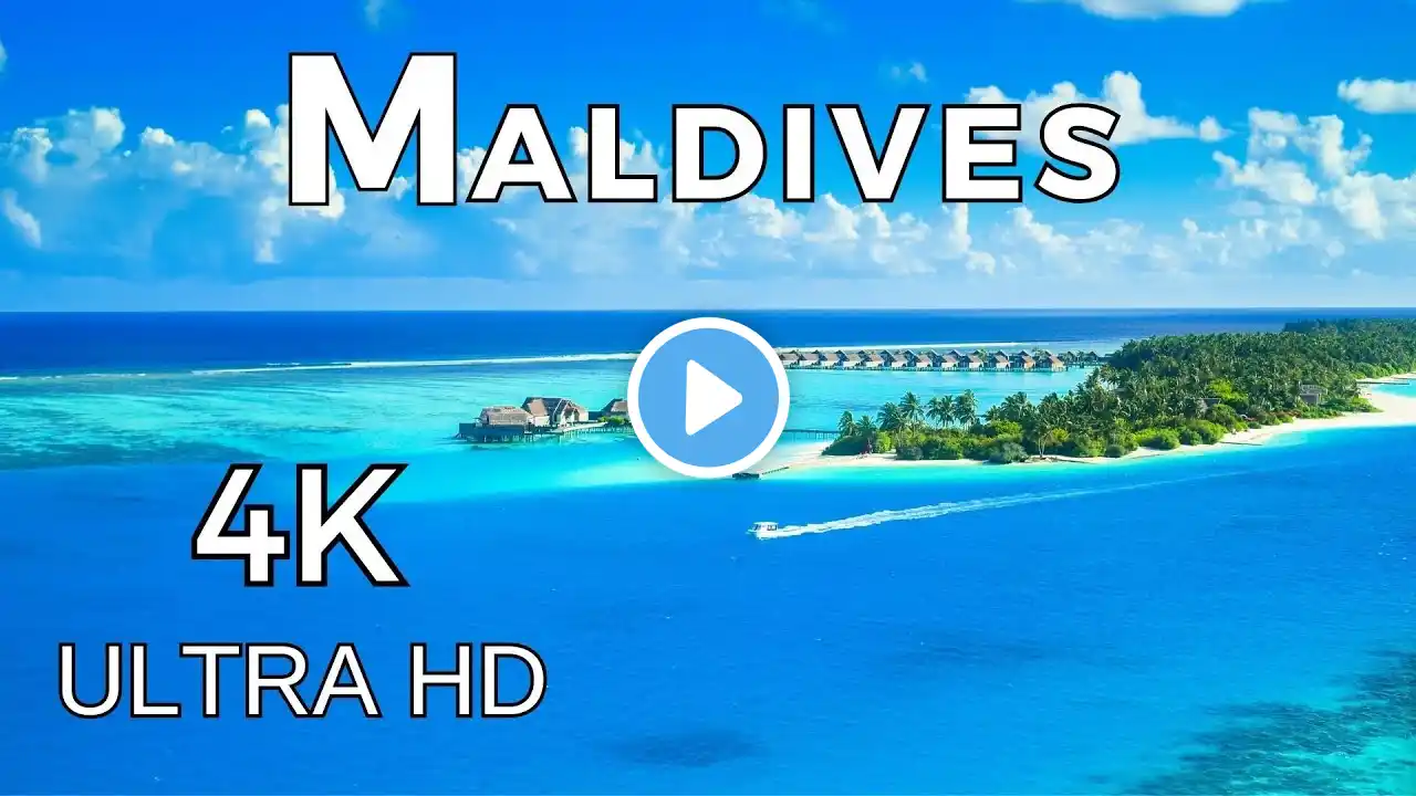 MALDIVES -  4K  Nature relaxation film- Ultra HD-Scenic Therapy  Film With Inspiring  Music