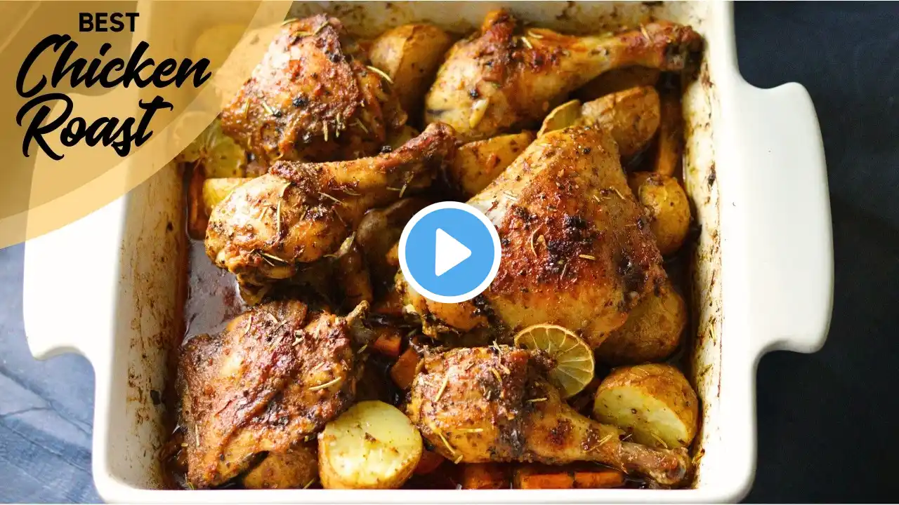 one pot roast chicken with potatoes | oven roasted chicken |  christmas dinner recipes