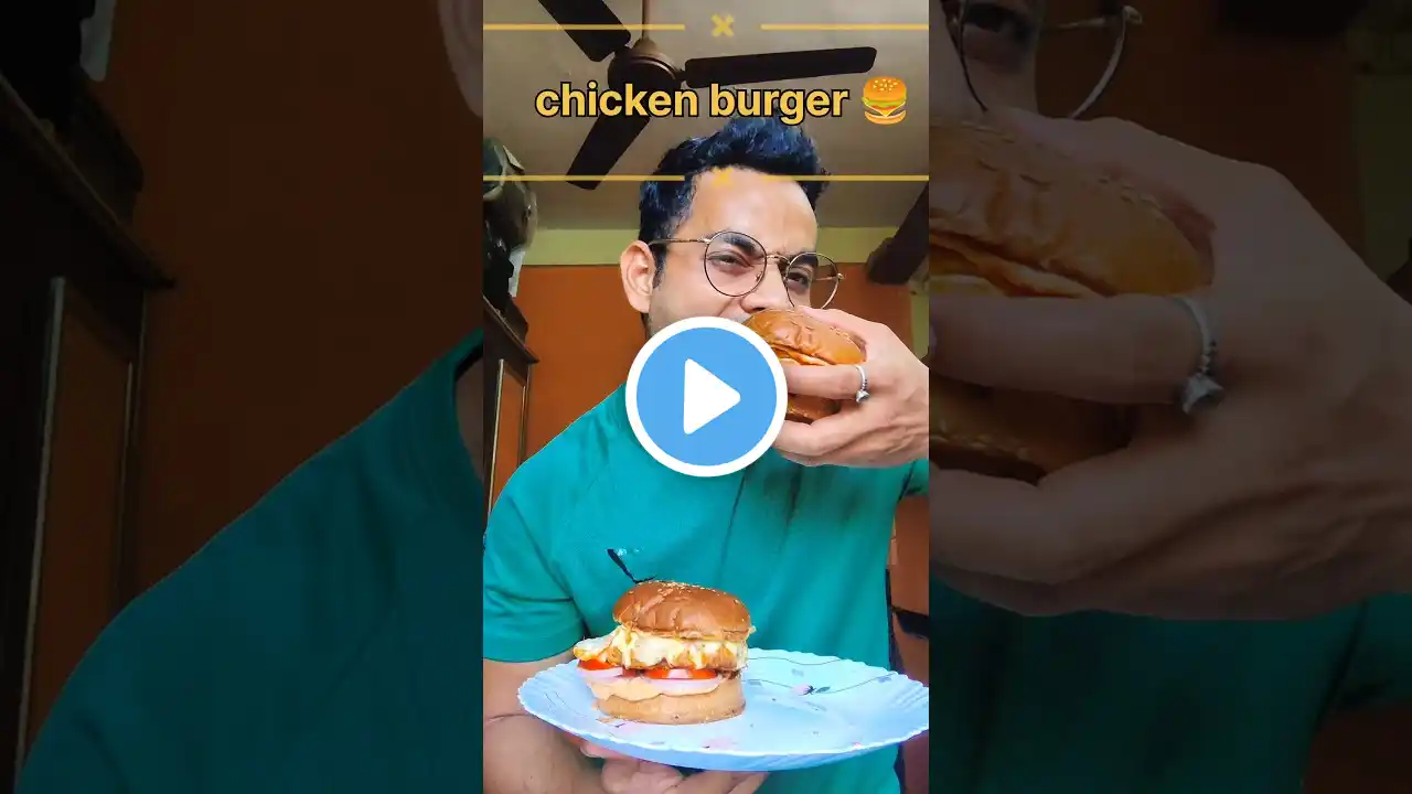 Chicken Burger / Burger recipe / 🍔 Burger #burger #chickenburger #shorts #short #streetfood #food