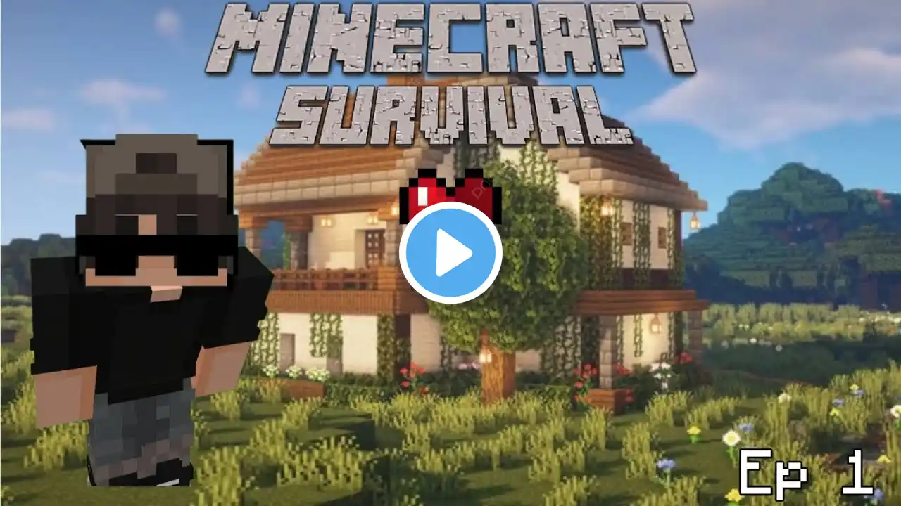 The Perfect Start in My Survival World | Minecraft bedrock edition | Minecraft Survival ep 1 |