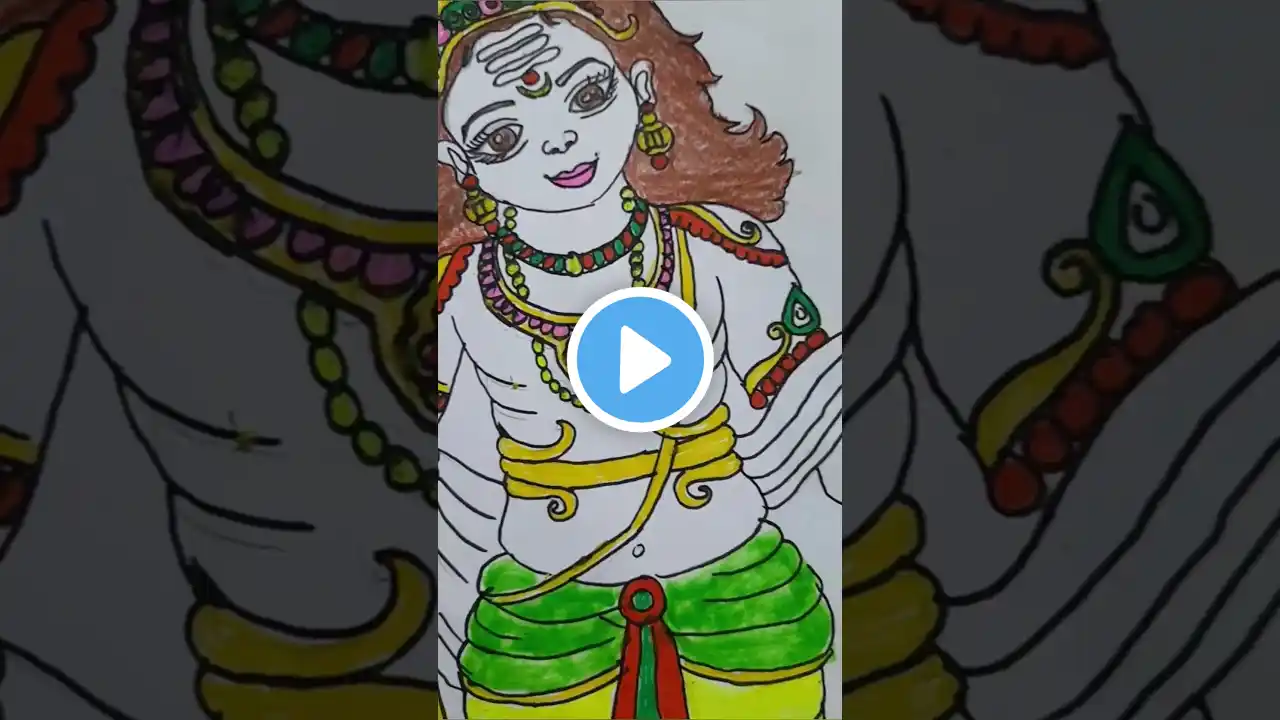 Lord muruga drawing l coloring l karthikeya l drawing #art #viral #shorts #goddrawing