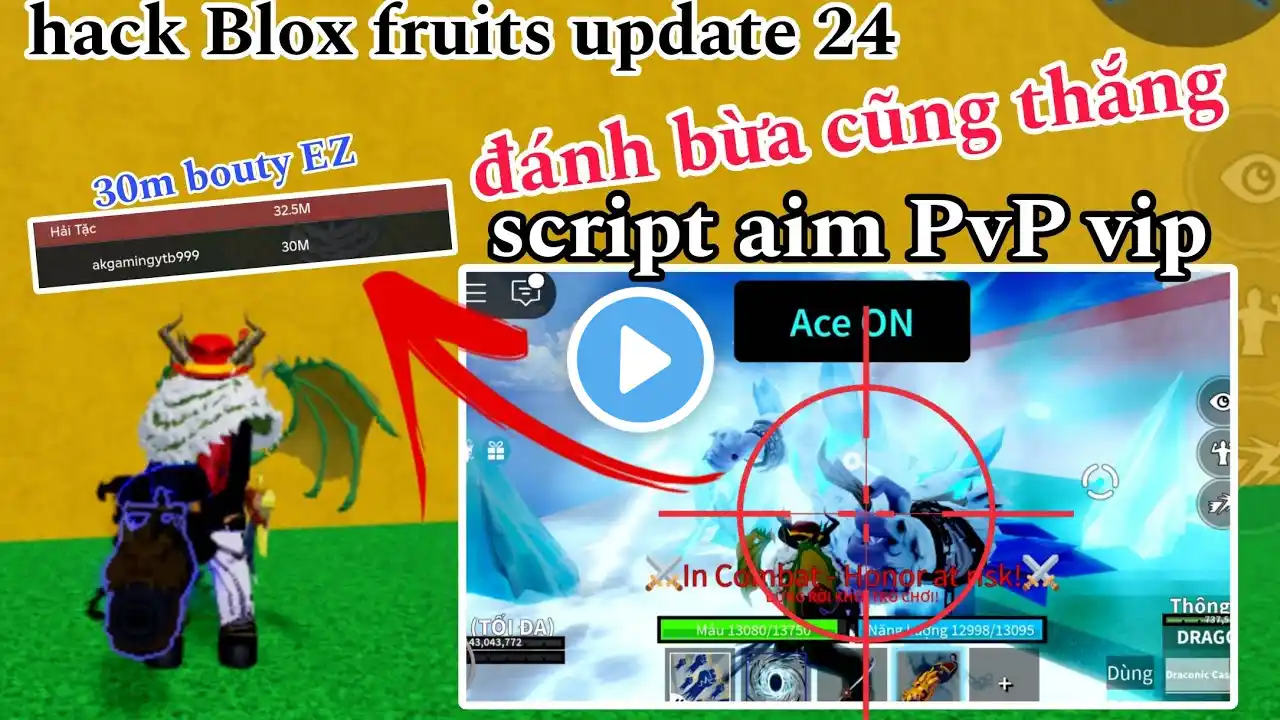 hướng dẫn hack aim PvP lên 30m bounty là dễ - hack Blox fruits script PvP aim trên điện thoại