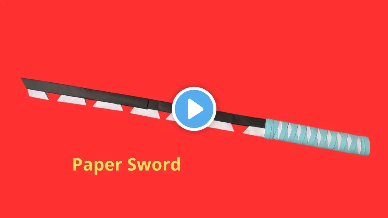 How To Make a Paper Sword  - Japanese Sword  ( EASY )