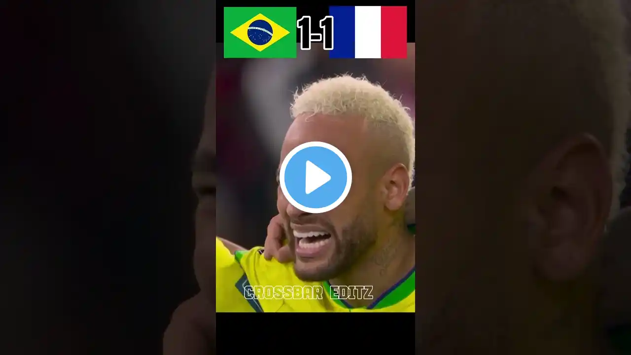 Brazil vs France FIFA World Cup Imajinary | Penalty shoot out Highlights #mbappe vs #neymar