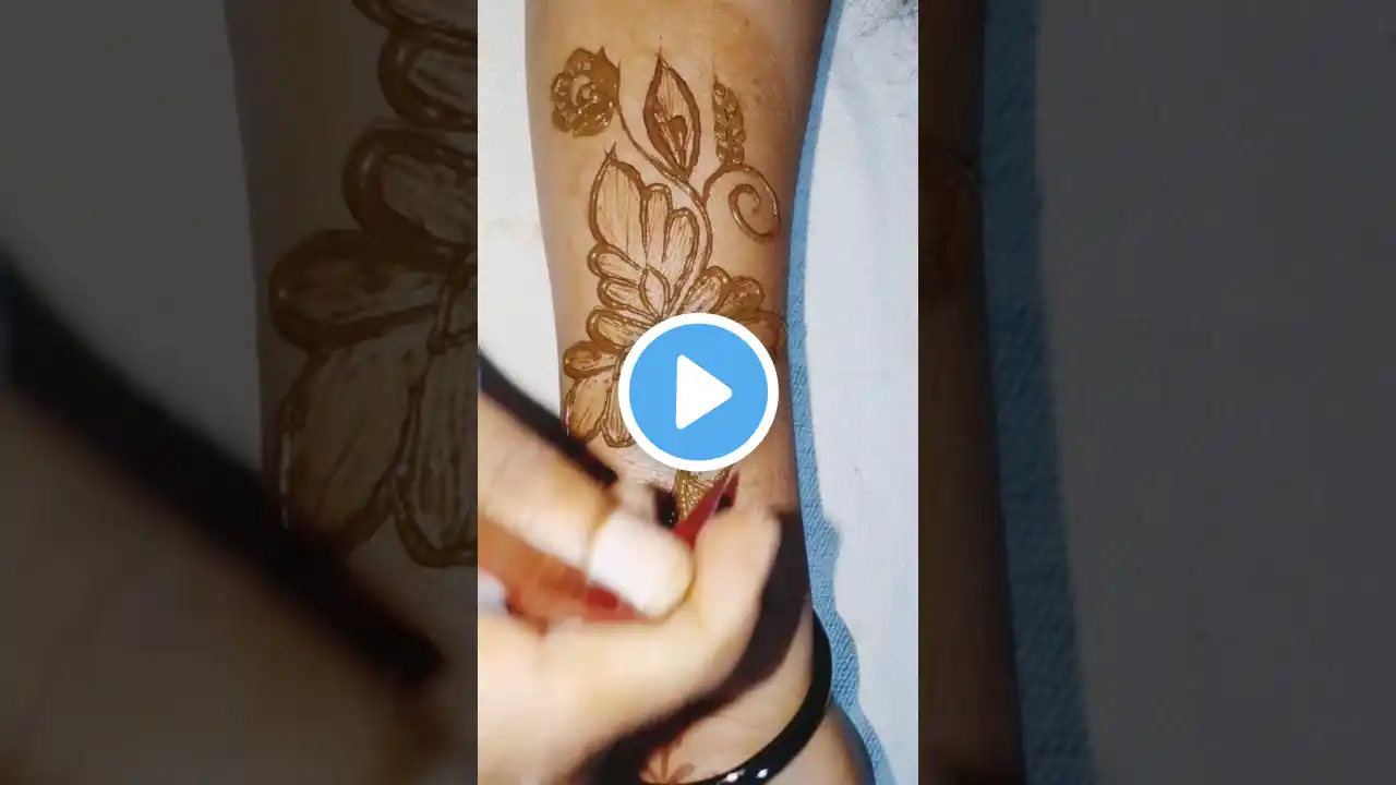 Simple Easy Beautiful Front hand Arabic Mehndi Design😍♥️ #mehndi #shorts #ytshort #mehndi #viral