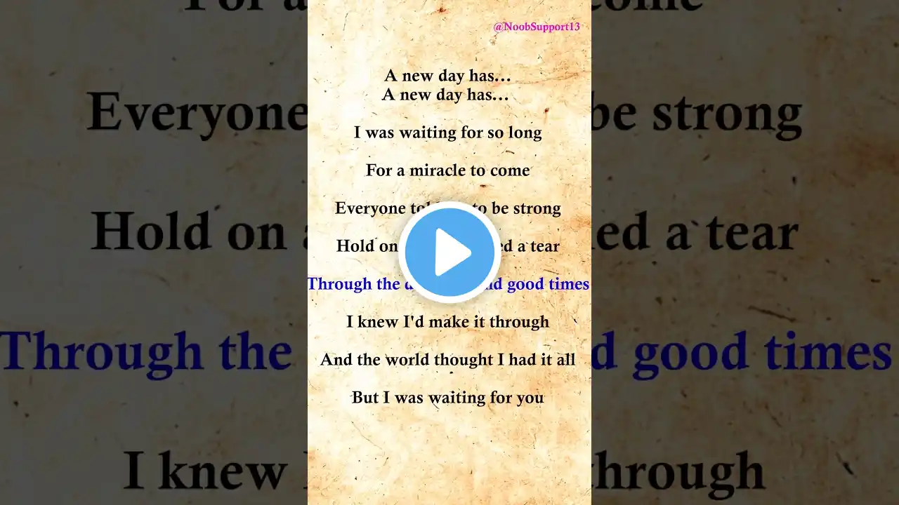 Let's sing and learn English : Celine Dion - A new day has come #shorts