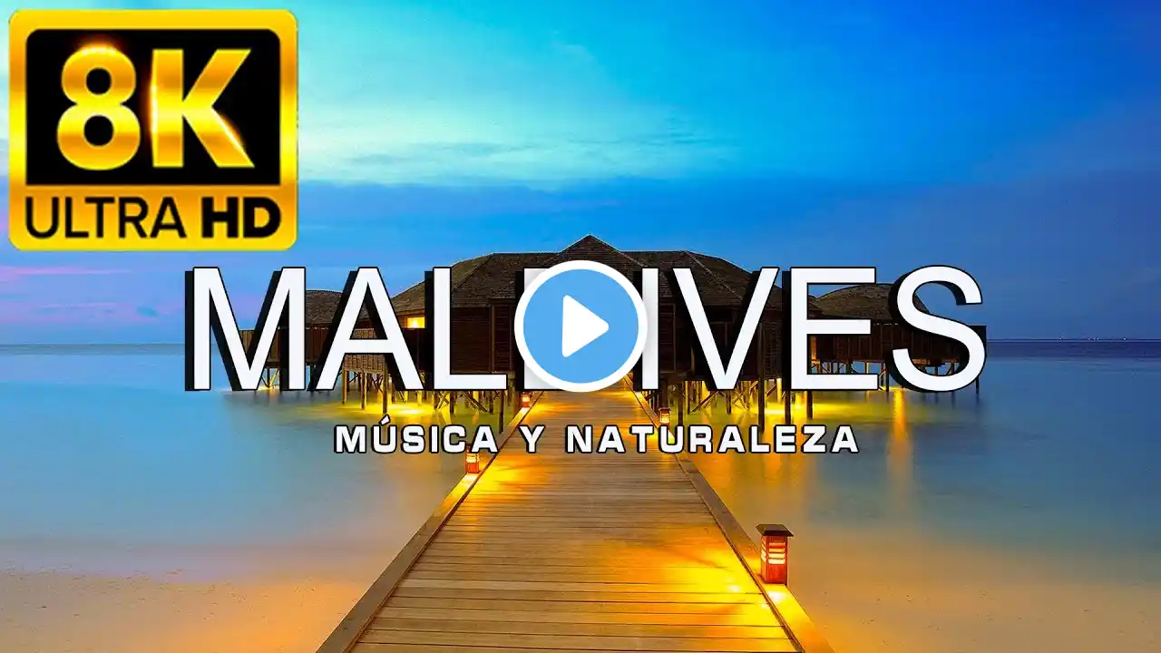 FLYING OVER MALDIVES 4K UHD - Relaxing Music Along With Beautiful Nature Videos - 4K UHD TV
