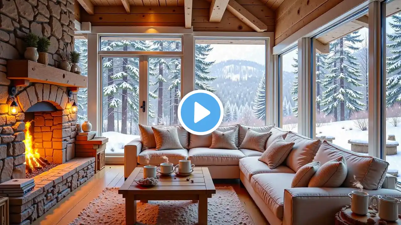 ❄️ Peaceful Winter Views | Relaxing Piano Music by a Snowy Window🔥