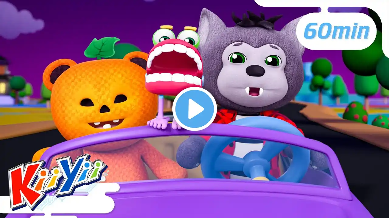 Wheels on the Bus 🎃 Spooky Halloween Toys 🎃 + More | ABC and 123 | Nursery Rhymes & Kids Songs