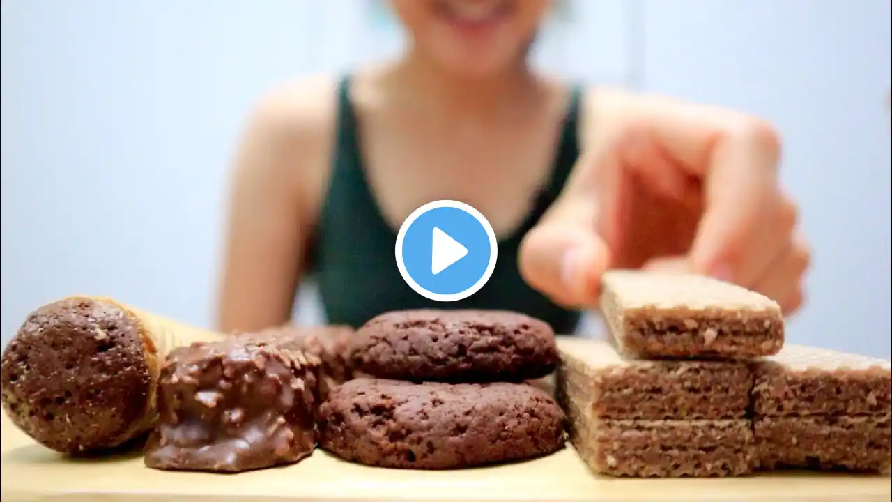 ASMR Chocolate Wafers & Cookies (No Talking) | Soft Crunchy Eating Sounds, MUKBANG (먹방)