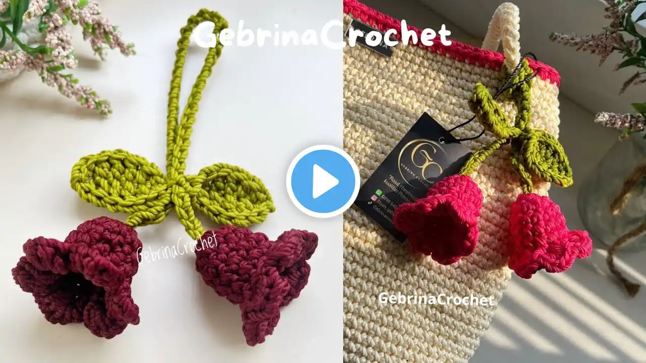 How to Crochet Lily of The Valley Keychain / Beginner Friendly / Cara Merajut Gantungan Kunci Lily