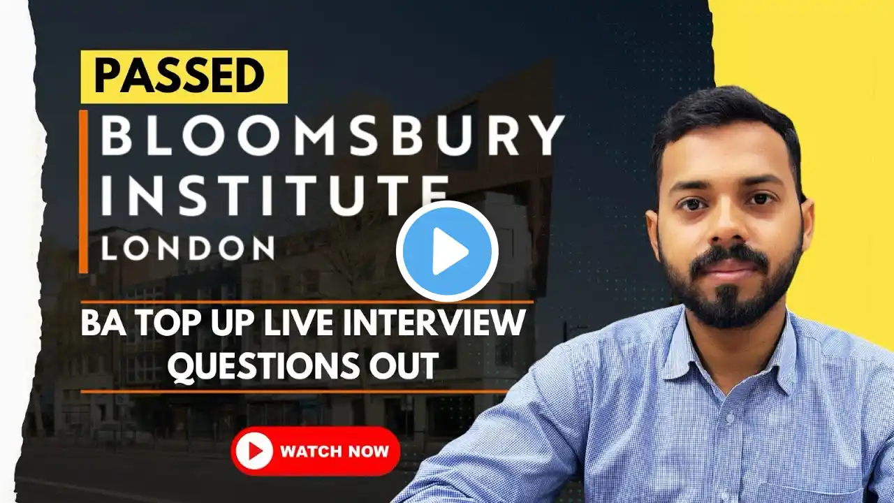 Passed live Pre CAS Interview Bloomsbury Institute London BATop UP.UK 2025 CAS Questions#interview