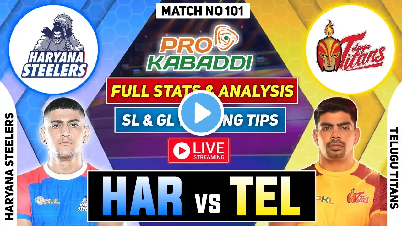 🔴 LIVE HAR vs TEL Dream11 Prediction HAR vs TEL Kabaddi Dream11 Prediction HAR vs TEL Kabaddi Match