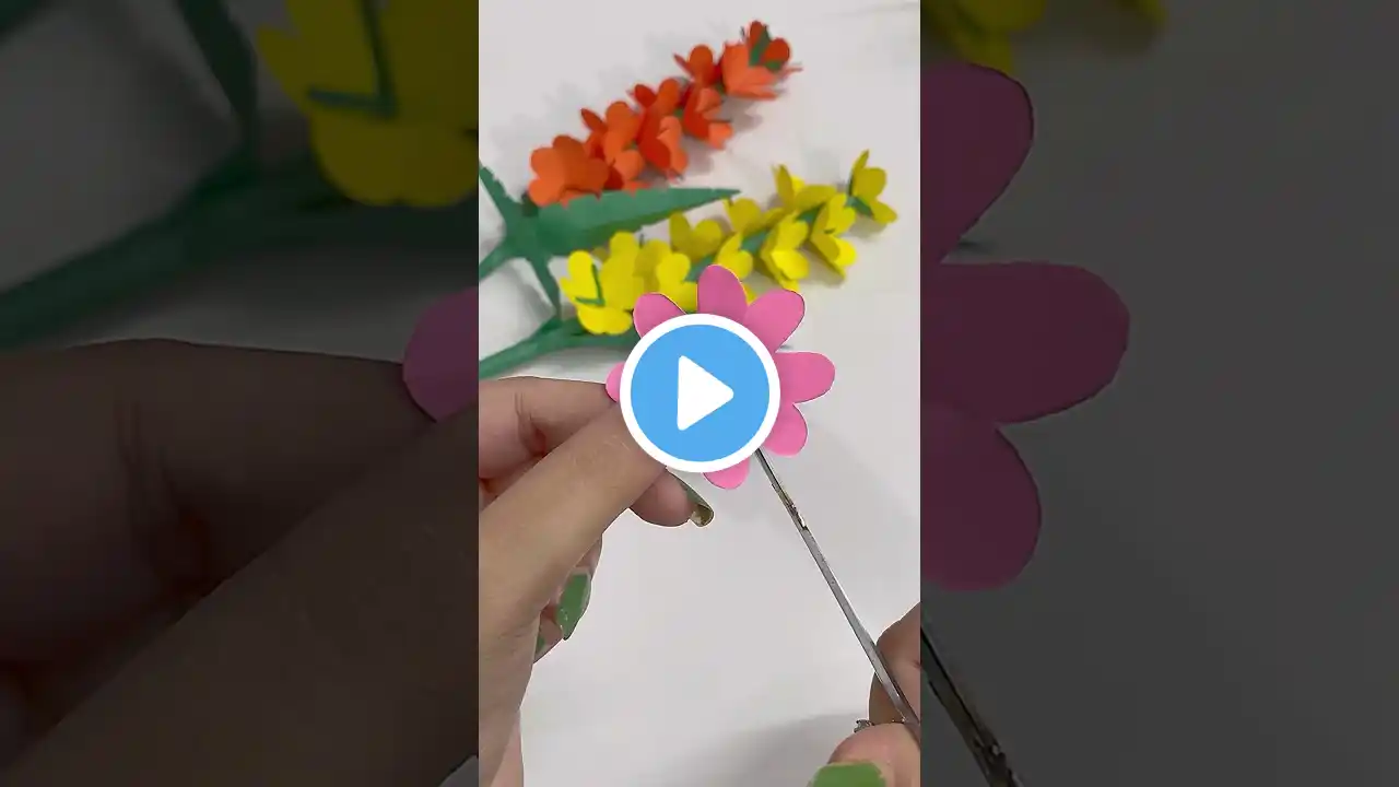 Easy Paper Flower😱😍#papercraft #daisy #paperflower #craft #shorts #craftingtutorial #papercrafts