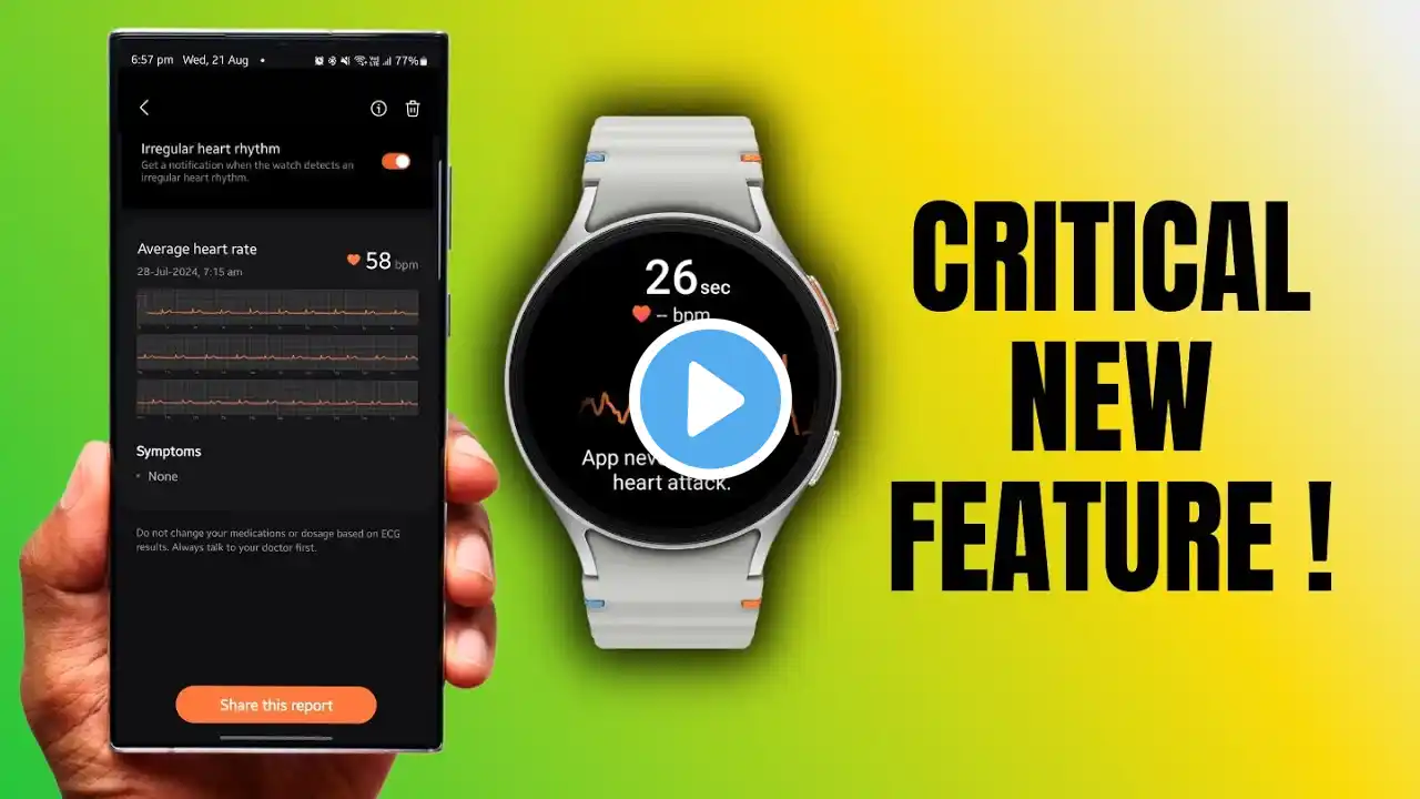 New Life Saving Feature is Now Available on Samsung Galaxy watch 7 / 6 / 5 / 4 & Galaxy Watch Ultra