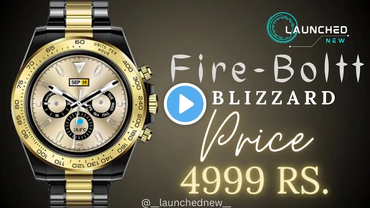 Fire Boltt Blizzard Luxury Smartwatch || 1.28" HD Display || AI Voice || BT Calling || Launched New