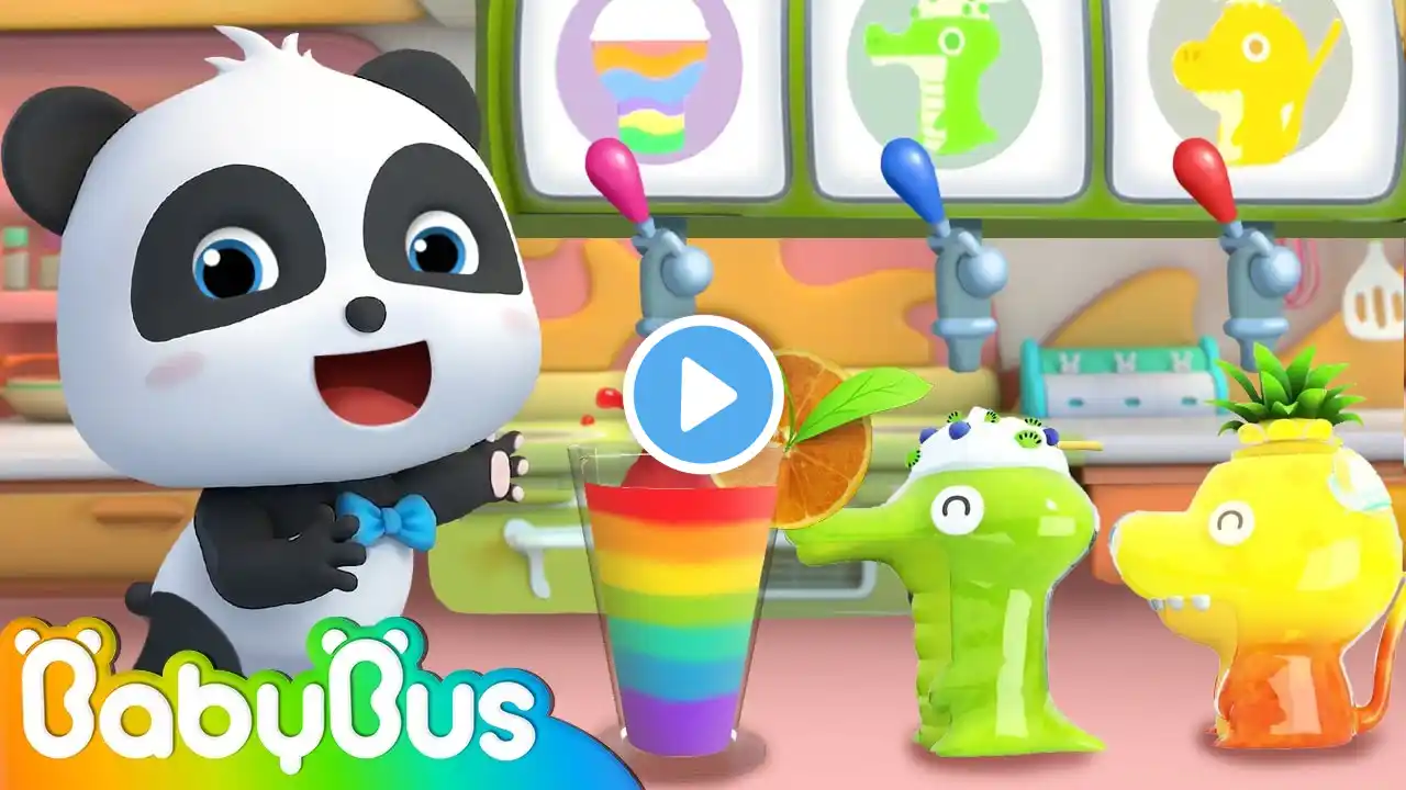 Yummy Rainbow Juice Song🍹 | Colors Song, Popcorn Truck | Nursery Rhymes | Kids Songs | BabyBus