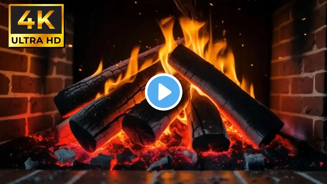 Cozy Fireplace 🔥 Vintage Fireplace Ambience | Warm & Soothing Fire Sounds for Winter