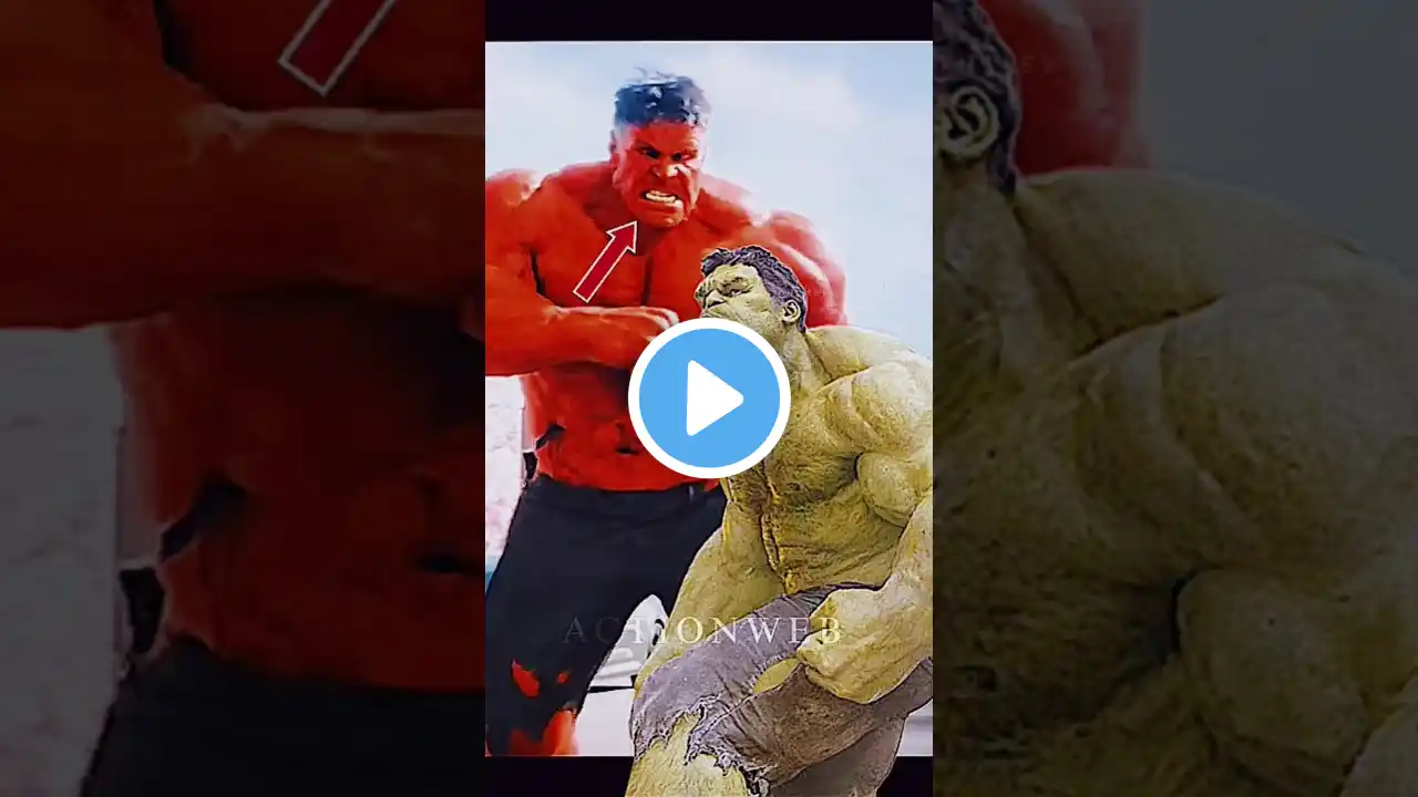 Red Hulk 😱☠️ Angry Thunderclap Every Time Pro hulk hidden things #shorts #actionweb