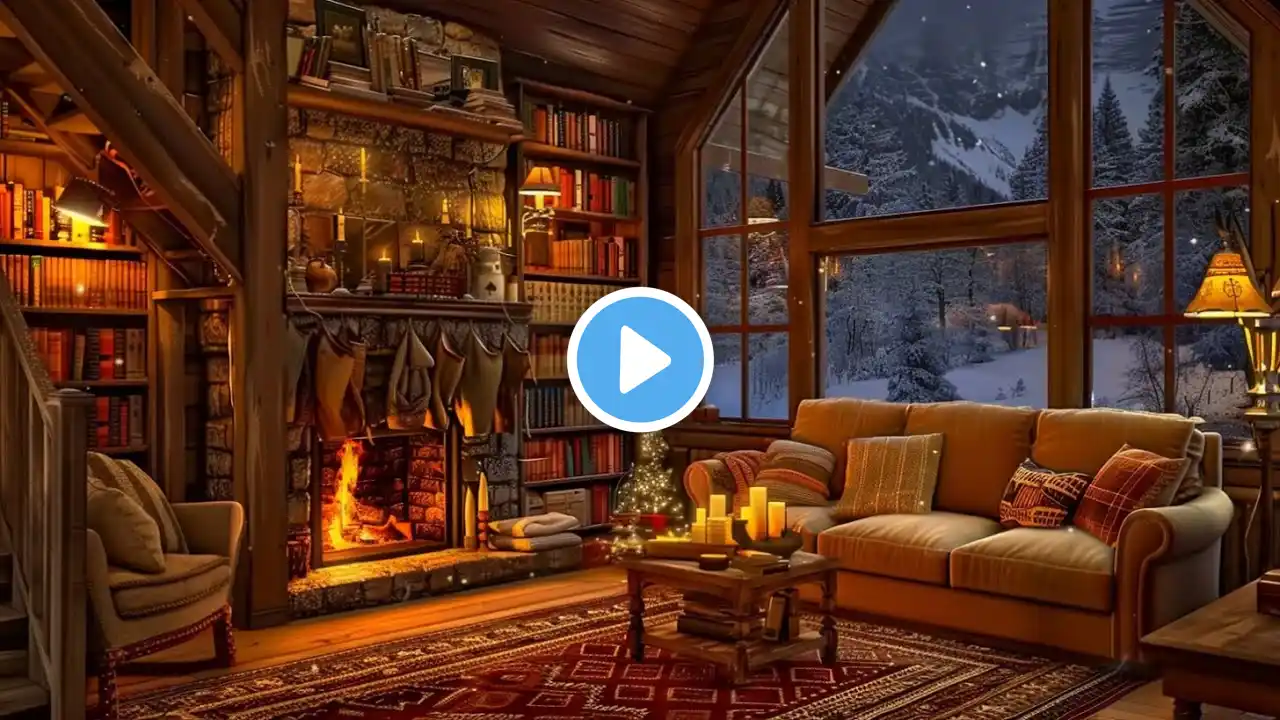 Smooth Cabin Jazz 🕯️ Warm Cabin Ambience with Fireplace Sound & Soft Jazz for Work & Relaxing