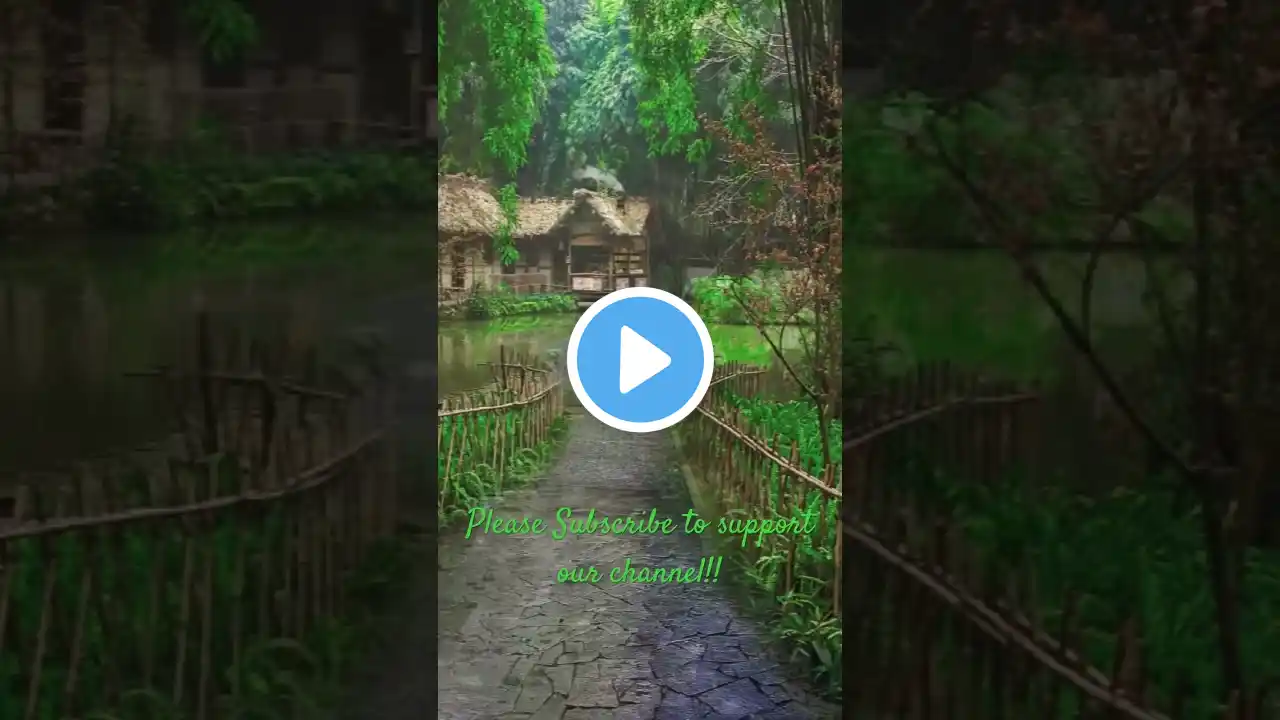Soothing Gentle Spring Rain in the Cozy Forest Cabin - 8 Hours for Relaxation and Sleep