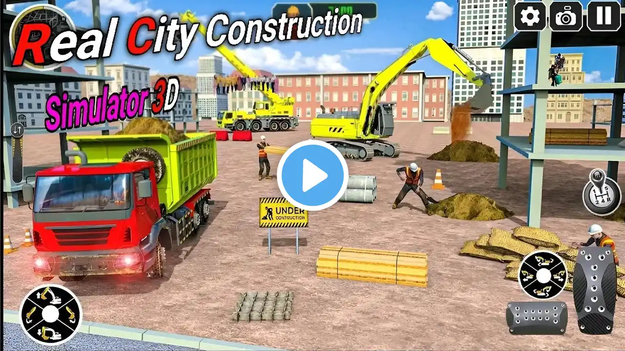 Real City Construction Simulator 3D - JCB Excavator Driving Game -Android Gameplay