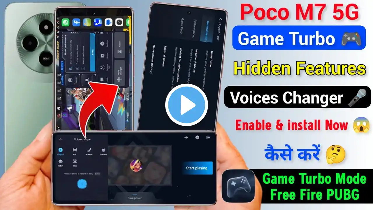 Poco M7 5g Game Turbo Voice Changer Hidden Features 😱 | Game Turbo Mode Enable Now in Poco M7 5g