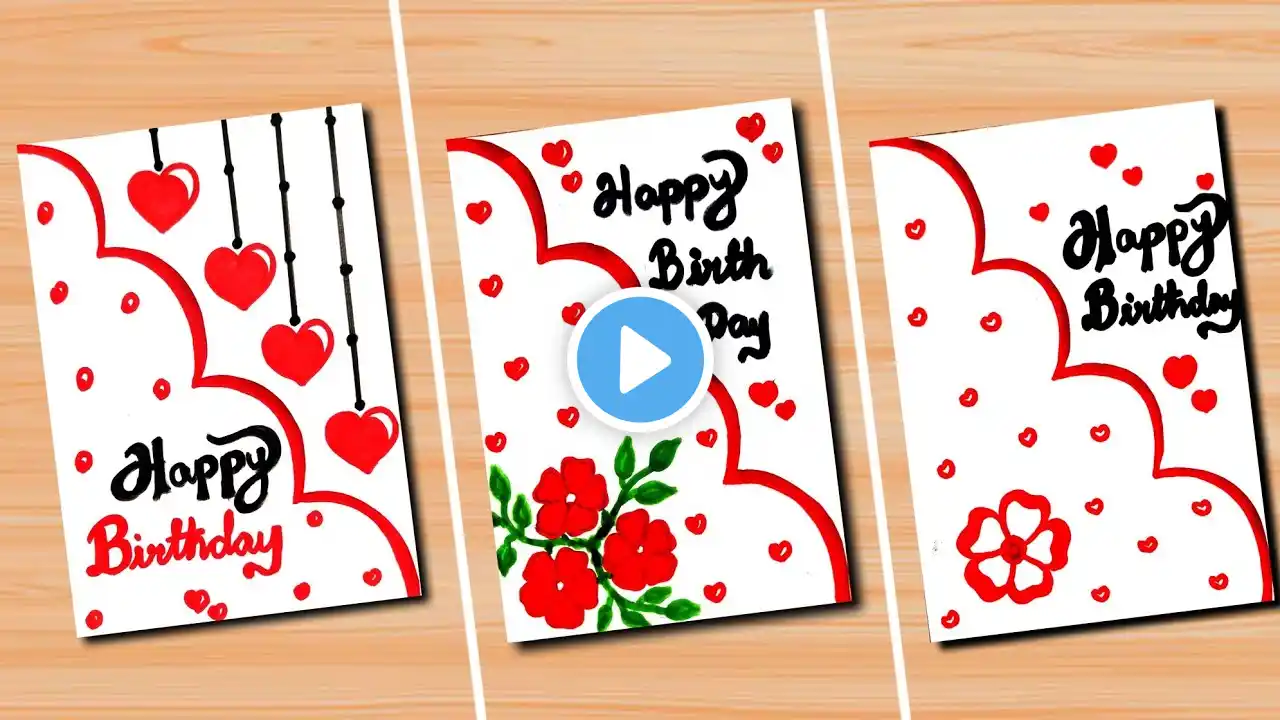 03 beautiful white paper birthday card making/how to make birthday greeting card/ birthday gift idea