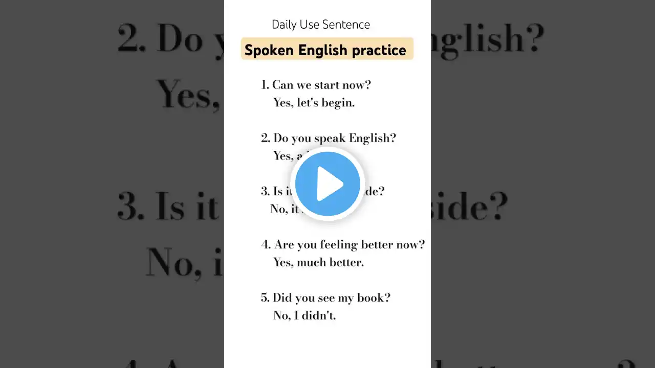 Spoken English Practice l how learn English learn #Englishspeeking #Englishgrammar #learningenglish