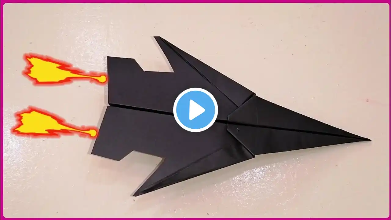 Amazing jet Paper Plane that flies very far | Make Paper airplane