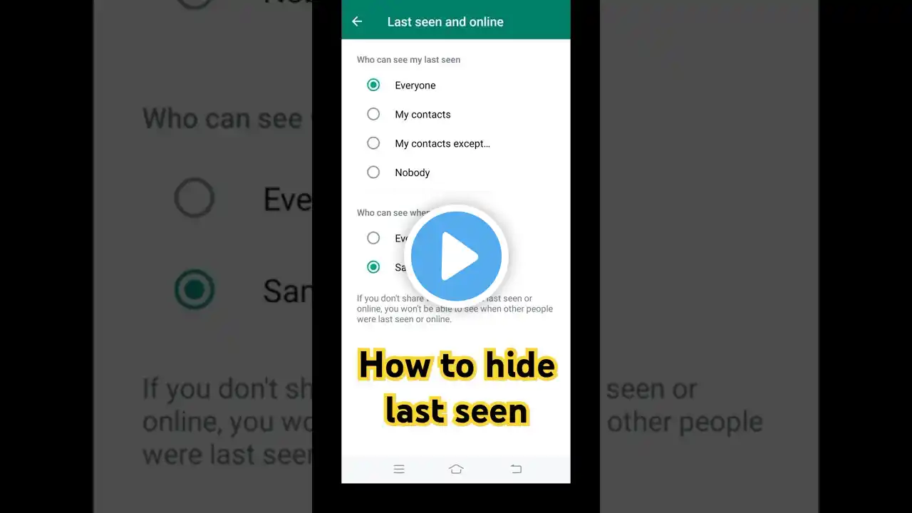 How to hide last seen and online status in whatsapp | yours Rahulmighty | #whatsapptricks #telugu