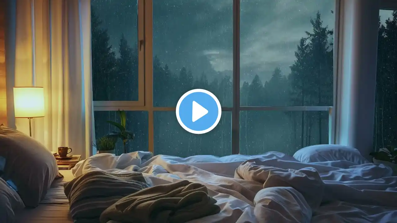 Gentle Rain on the Window | A Peaceful Night Ambience for Deep Sleep & Relaxation