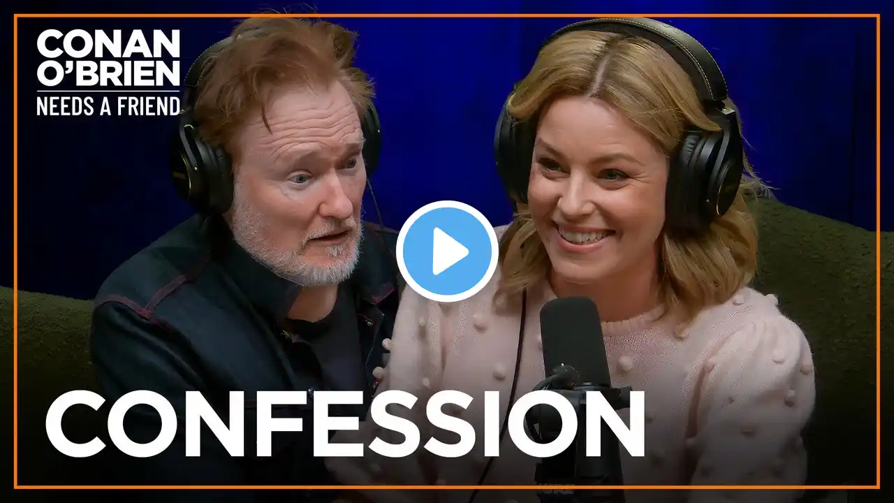 Elizabeth Banks & Conan Used To Lie In Confession | Conan O'Brien Needs A Friend