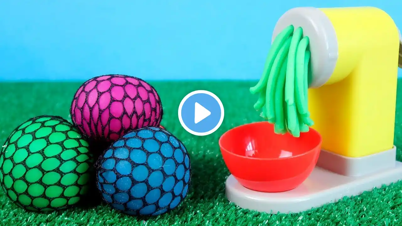 Squishy Stress Balls Spaghetti Kitchen toys for kids | Pasta Spaghetti Making | Balls & Spaghetti