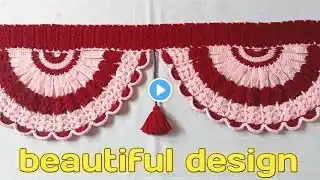 beautiful and easy toran, Hindi tutorial,new toran design,gate parda design #crochet #toran#pattern