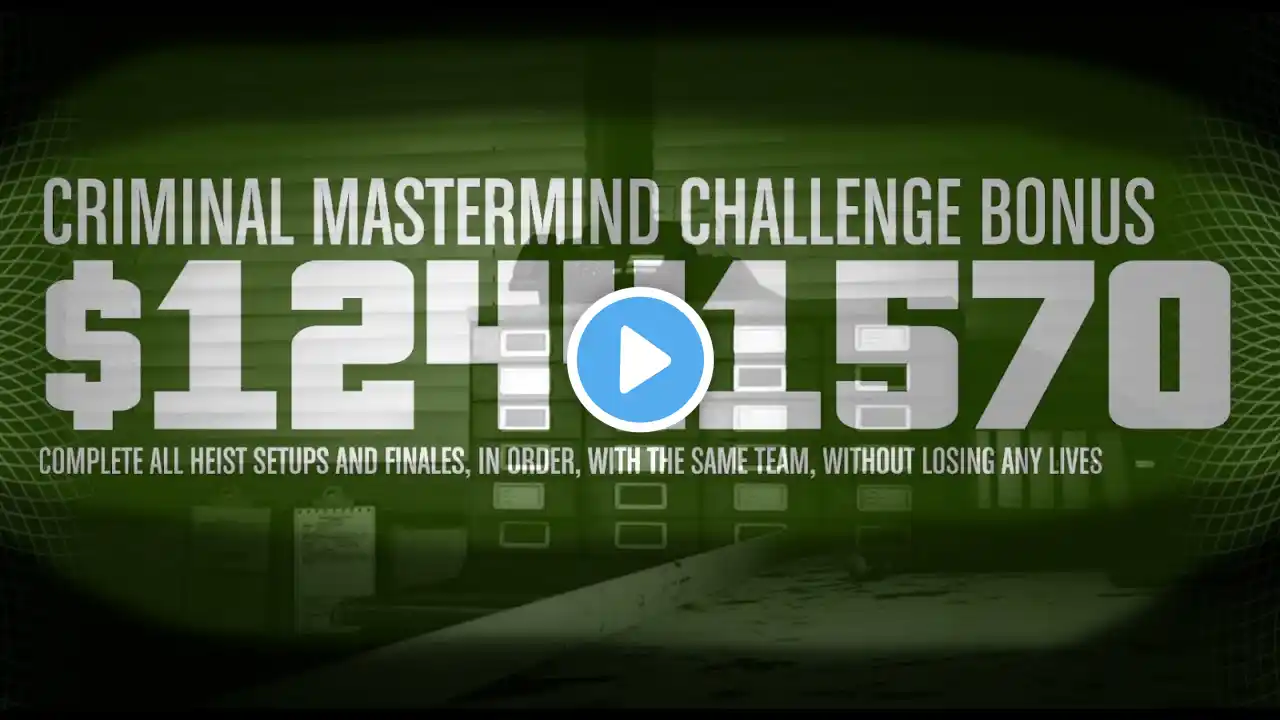 GTA ONLINE Criminal Mastermind Challenge