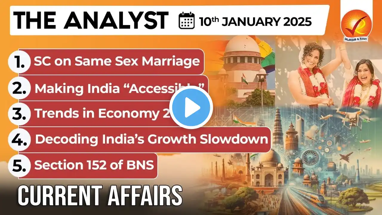 Current Affairs Today: The Analyst 10 January 2025 | Newspaper Analysis | Vajiram And Ravi