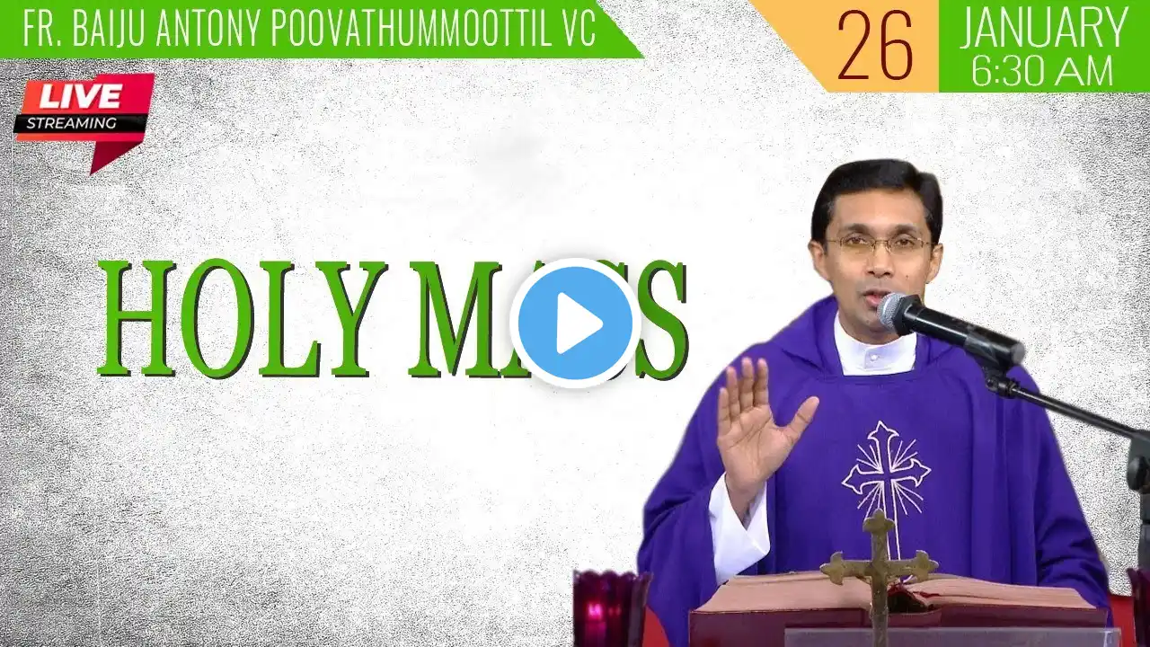 Holy Mass Live Today | Fr. Baiju Antony VC | 26 January | Divine Retreat Centre Goodness TV