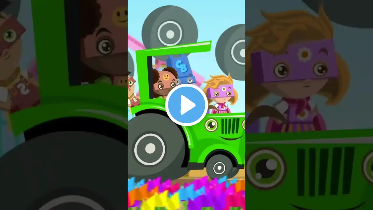 Wheels On The Vehicles #abcheroes #nurseryrhymes #ytshorts #viral