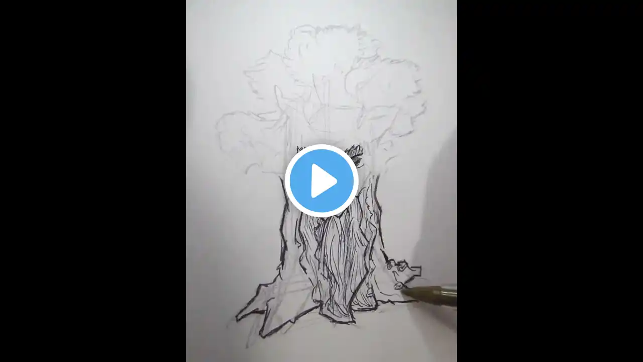 Daily Sketch 022 - Sentient Tree Drawing #art #timelapse #drawing #sketch