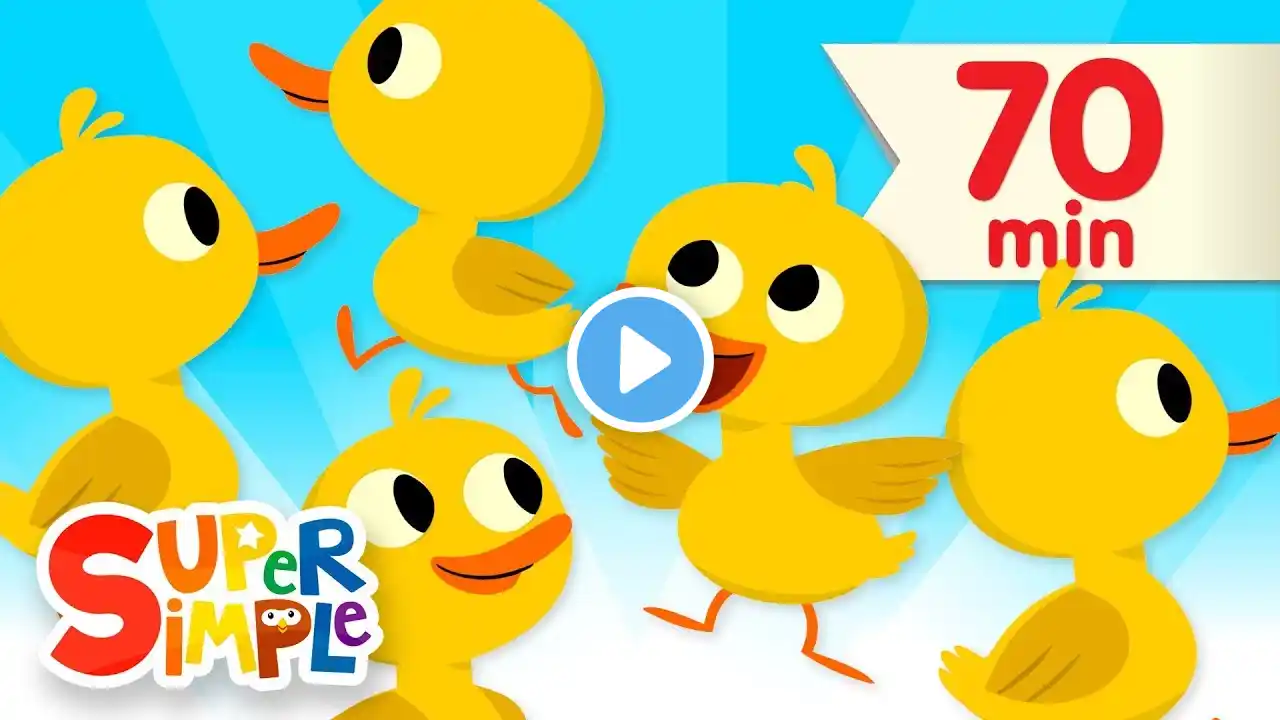 Five Little Ducks + More | Kids Songs and Nursery Rhymes | Super Simple Songs