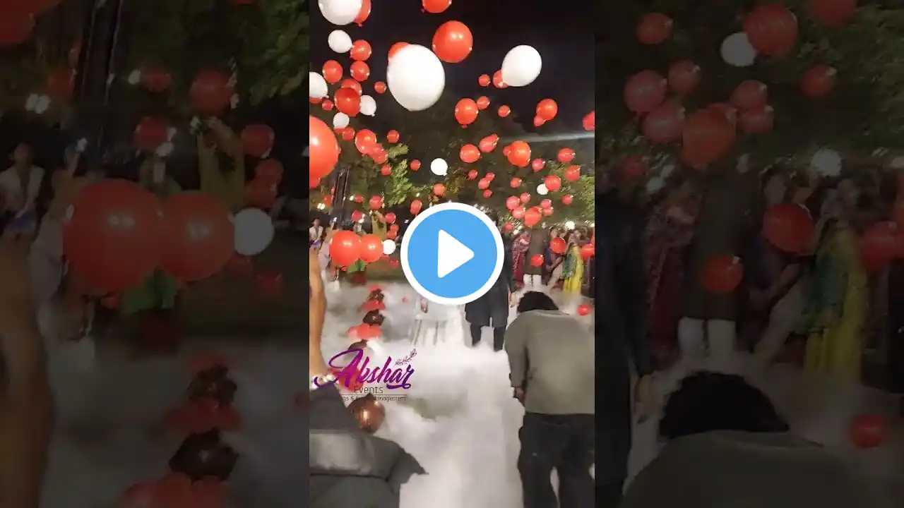 Couple Entry | Balloon entry | wedding entry #coupleentry #balloonblast #weddingdecor #viral #shorts