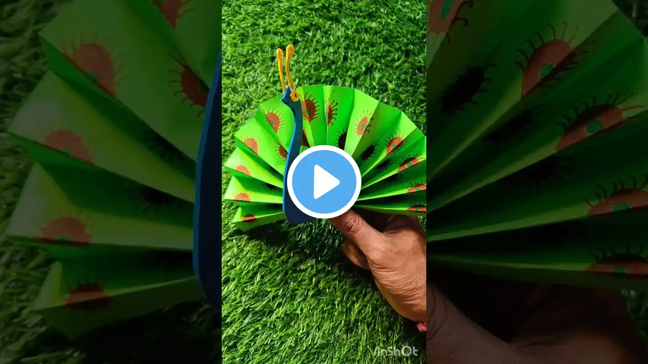 Easy Paper Peacock Making Craft #youtubeshorts #trending #viral #shortsfeed #shorts