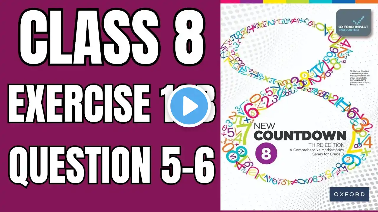 Class 8 Math Exercise 12B Question 5&6|New Countdown Third addition |Math with Afshan #maths